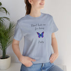 Cute Shirt for Women,Pretty Butterfly Graphic Tee,Unique Design Top,Casual Summer Wear- Don't Hate Me for Being Pretty-