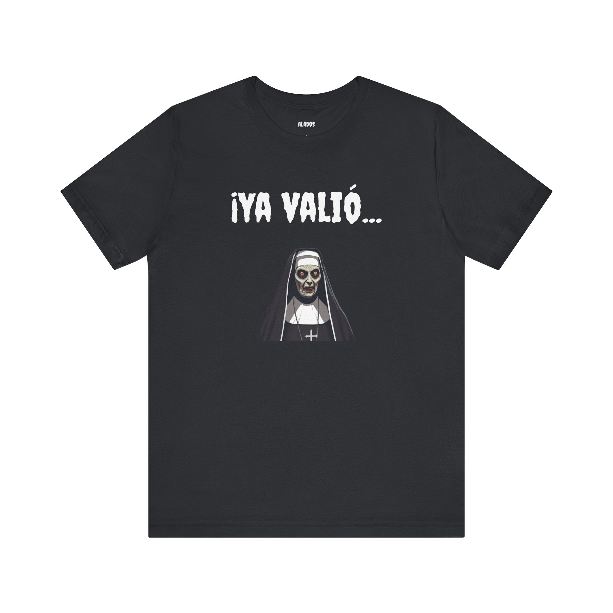 Gothic Nun Tee - Dark Humor Unisex Jersey Shirt - Perfect for Halloween, Parties, Casual Wear, Gifts, Unique Design.YA VALIO