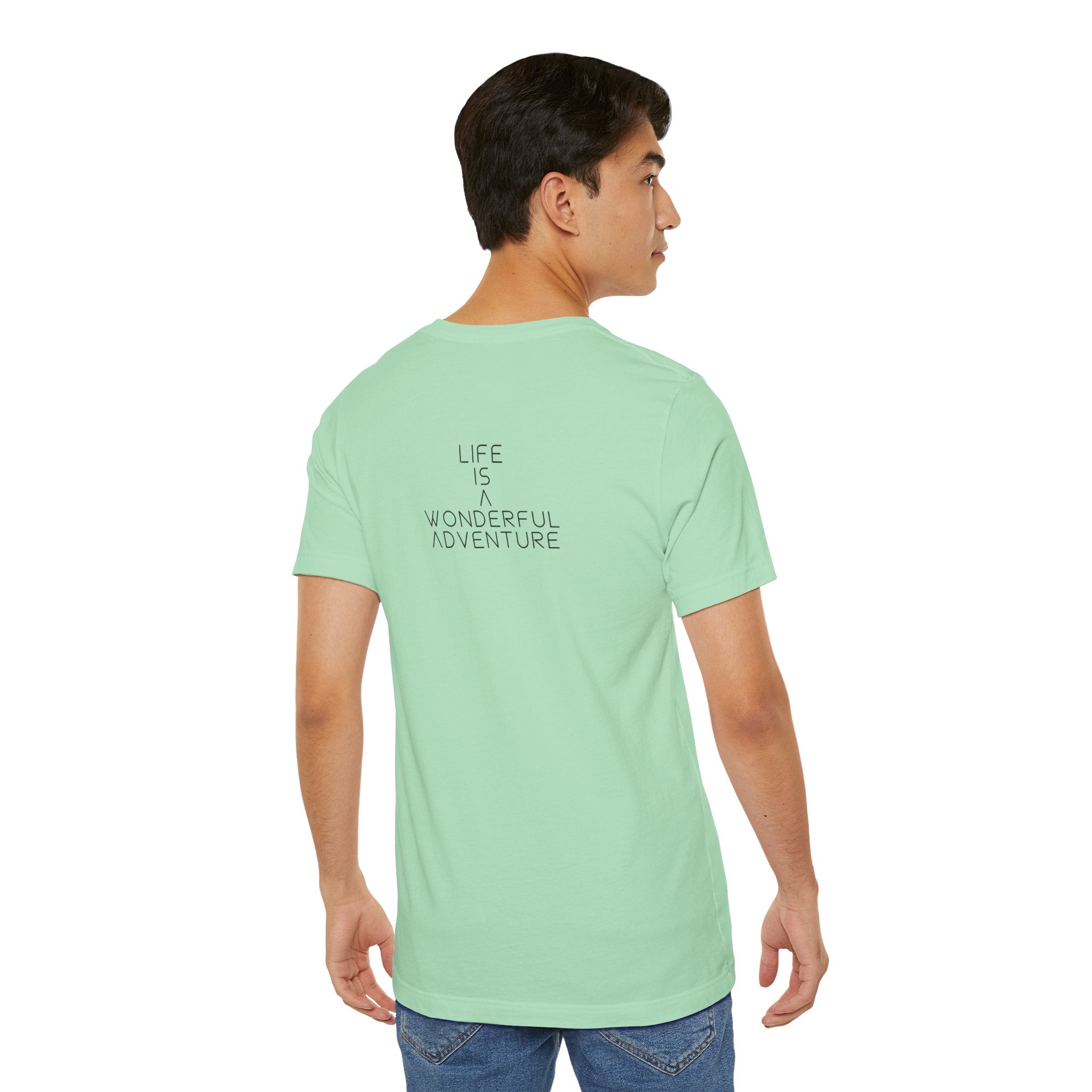 Alados Graphic Tee,Inspirational Unisex Jersey T-Shirt, Adventure Shirt, Angel Wing Shirt, Motivational Top, Gift for Dreamers