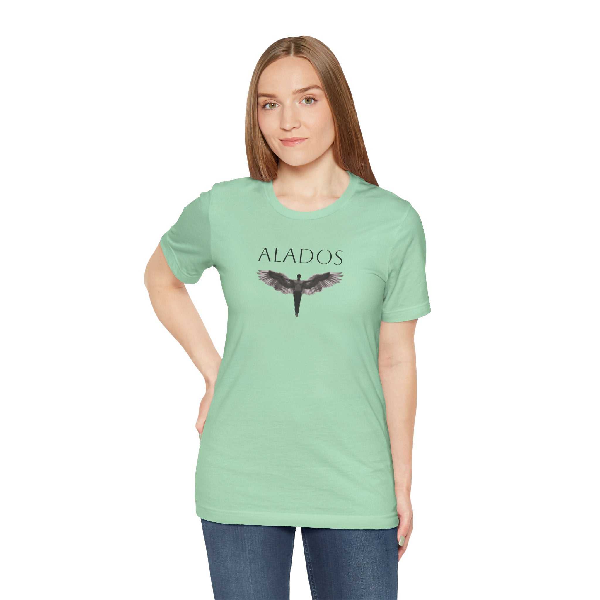 ALADOS.Unisex Angel Wings Graphic Tee, Spiritual Shirt, Gift for Nature Lovers, Casual Wear, Thoughtful Present for Birthdays and Holidays.
