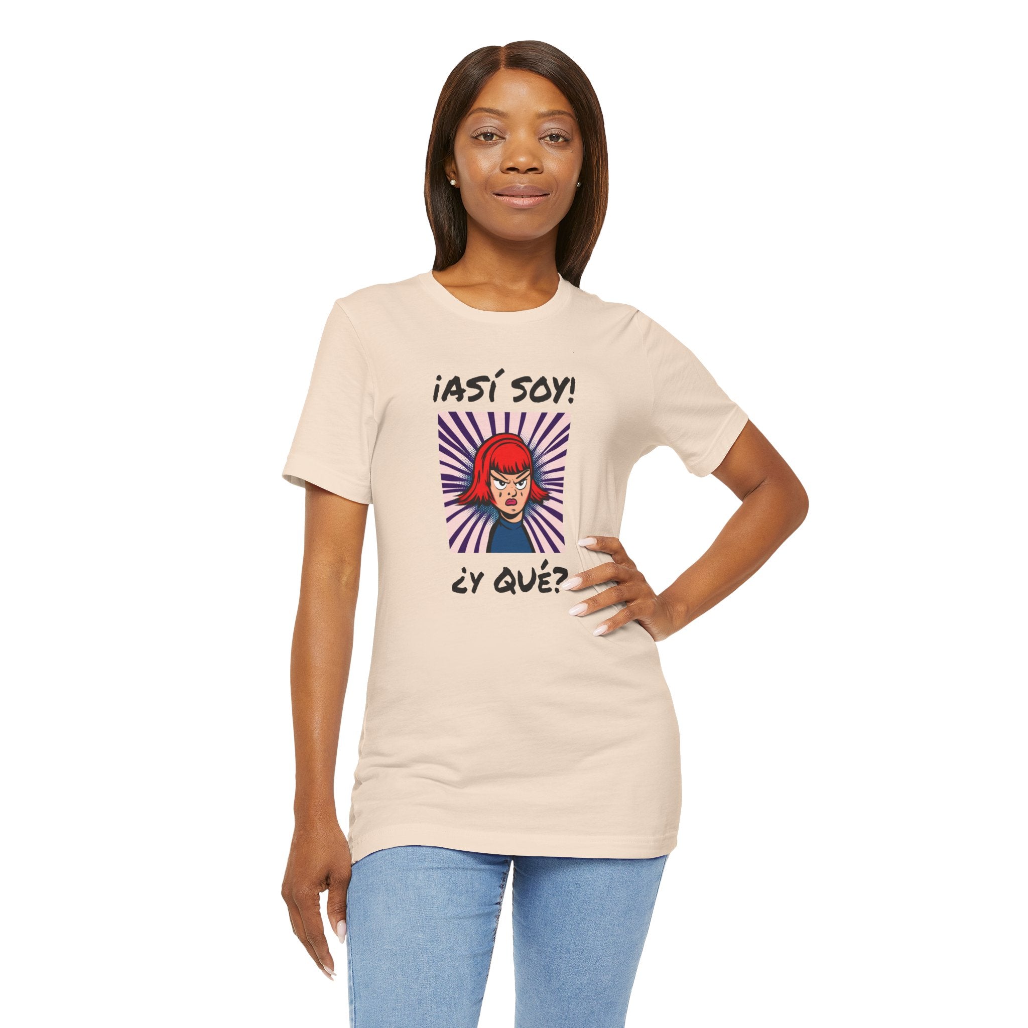 Funny T-Shirt for Teens,Bold Design T shirt,Women's Tee, Gift for Her,Funny Shirt for Latin Girls. '¡ASI SOY! ¿Y QUE?'