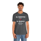 Funny T-shirt,Mexican Humor Shirt,Sarcastic Tee for Men,Latino Style T-shirt. 'El sancho es como el diablo'