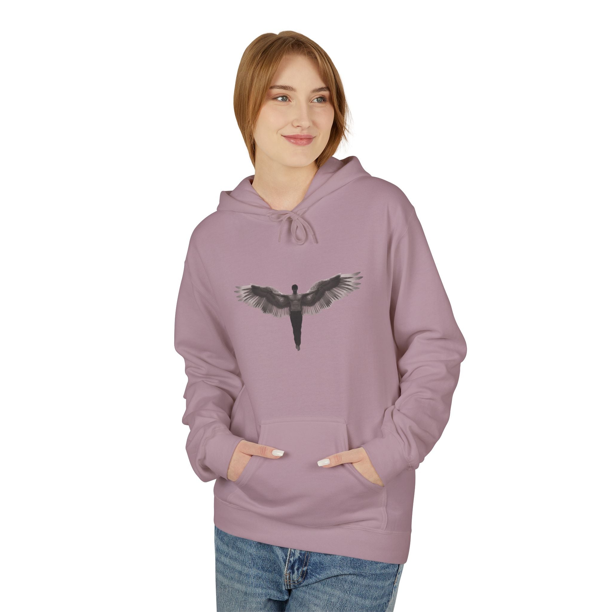 Alados Winged Logo Hoodie — Minimalist Angel Wings Pullover
