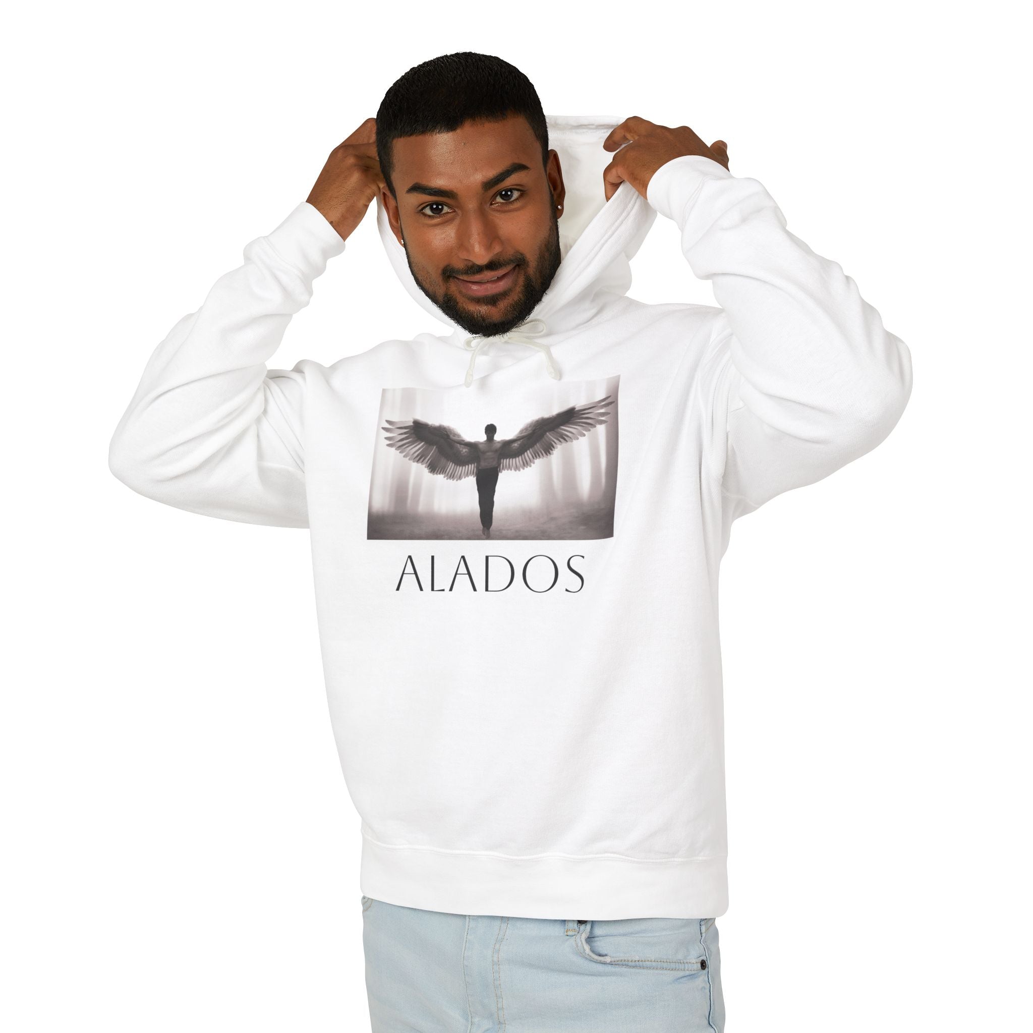 ALADOS  Angel Wings Hoodie,Unisex Lightweight Hoodie Sweatshirt, Unique Gift for Trendsetters. 'LOS ANGELES'