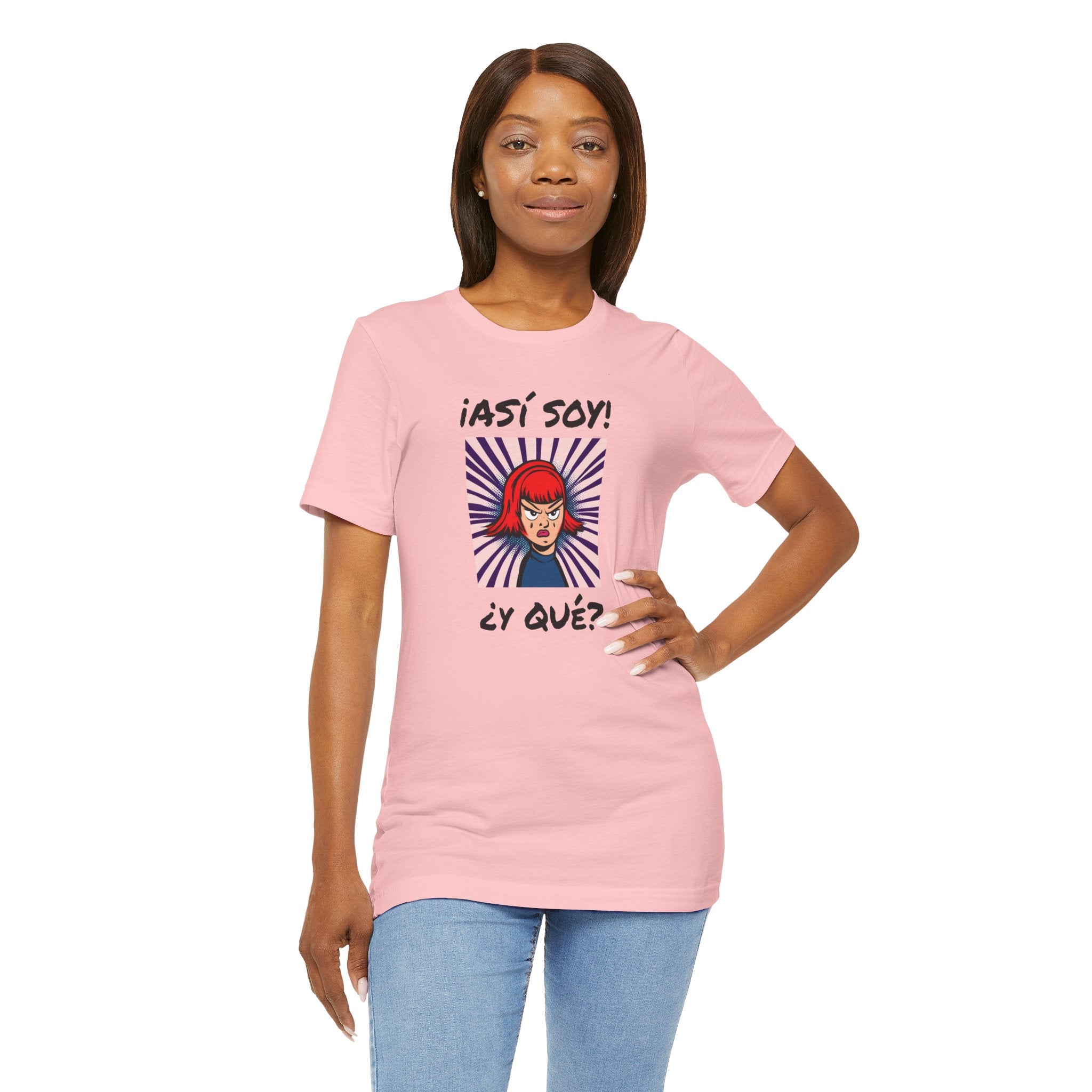 Funny T-Shirt for Teens,Bold Design T shirt,Women's Tee, Gift for Her,Funny Shirt for Latin Girls. '¡ASI SOY! ¿Y QUE?'