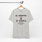 Funny T-shirt,Mexican Humor Shirt,Sarcastic Tee for Men,Latino Style T-shirt. 'El sancho es como el diablo'