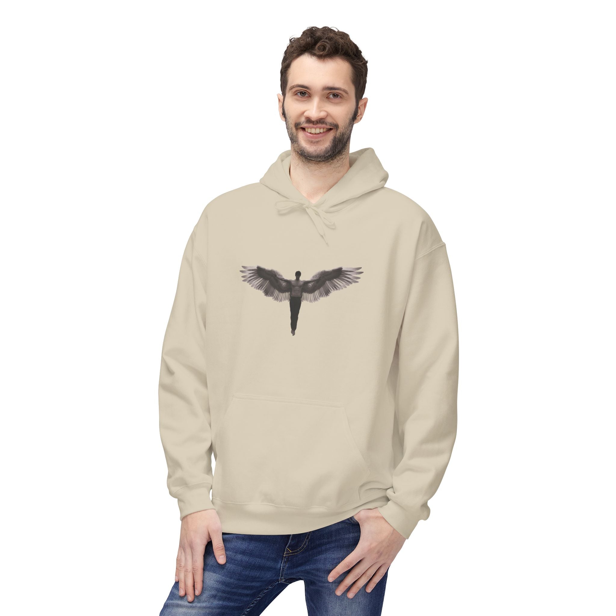 Alados Winged Logo Hoodie — Minimalist Angel Wings Pullover