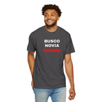 Retro style T shirt,Funny Latin Shirt — Humorous Latin Phrase Tee,Mexican Humor Tee. ' Busco Novia Golosa'